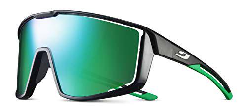 Julbo Fury Gafas DE Sol, Negro/Negro Brillante/Verde