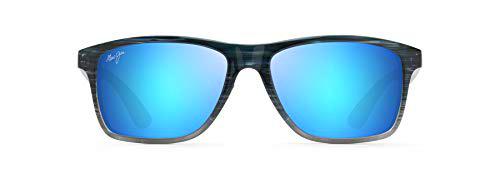 Maui Jim ONSHORE Gafas, Blue Black Stripe Fade, 58/18/145 Unisex Adultos