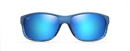 Maui Jim KAIWI Channel Gafas, Blue Black Stripe, 62/16/123 Unisex Adultos