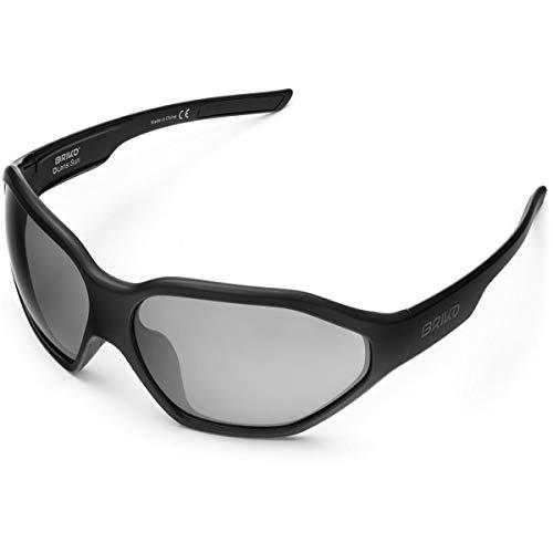 Briko Comet Gafas Sol Ciclismo, Unisex Adulto, Matt Black, One