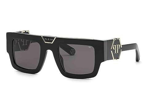 Philipp Plein SPP092M Gafas, Shiny Black, 50 para Hombre