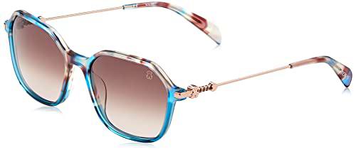 TOUS STOB42 Gafas, Shiny Havana+Azure, 55 para Mujer