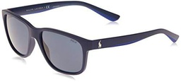 Polo 0PH4142 Gafas de sol, Ovaladas, 57, Matte Navy Blue