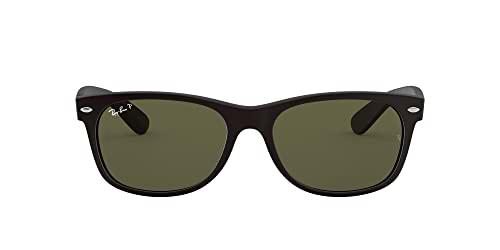 Ray-Ban New Wayfarer Gafas de Sol, Rubber Black, 55 para Hombre