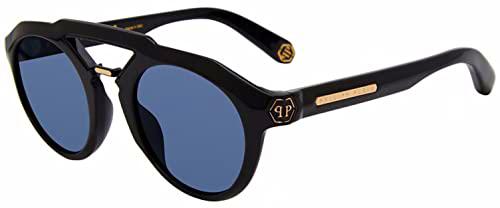 Philipp Plein SPP045M Gafas, Shiny Black, 50 para Hombre