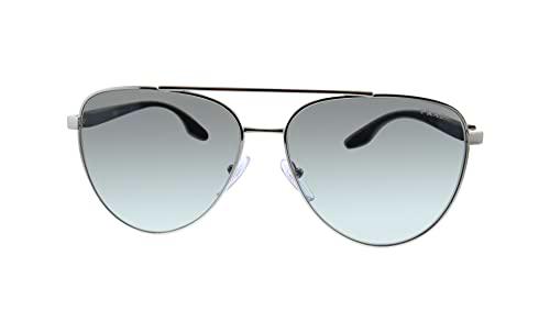 Prada 0PS 52WS Gafas de Sol, Gradiente Plateado/Gris, 61 Unisex