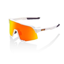 Gafas 100% S3 Soft Tact, Blanco, Lente Espejo Naranja