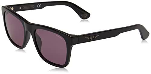 Police SPLE37N Gafas, Shiny Black, 56 para Hombre