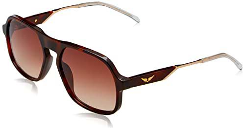 Zadig&amp;Voltaire SZV365 Gafas, Shiny Dark Havana, 57 para Mujer