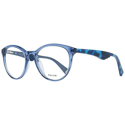 Police VPL764500955 Gafas, Shiny Transp.Blue, 50/20/140 para Mujer