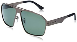 Police SPLL08 Gafas, Semi Matt Total Satin Gun, 63 para Hombre