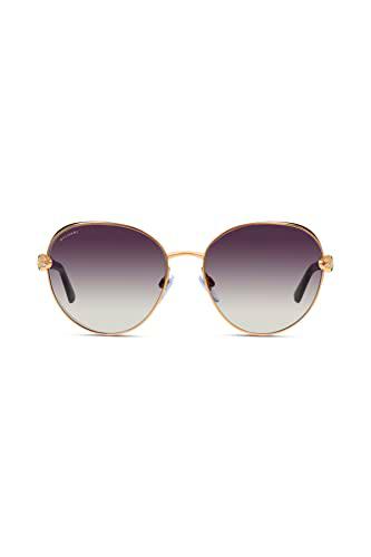 Bulgari 0BV6087B 20238G 57 Gafas de Sol, Negro (Black/Pink Gold/Greygradient)