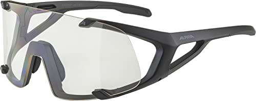 Alpina Unisex - Adultos, HAWKEYE gafas deportivas, black matt/clear lens, One Size