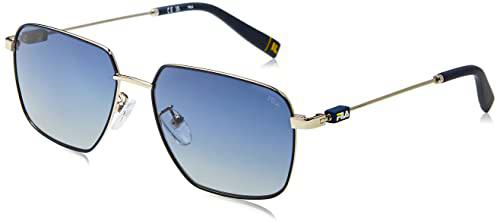 Fila SFI457 Gafas, SH.Palladium+Matt Avio, 55 Unisex Adulto