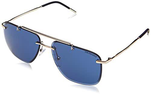 Trussardi STR505 Gafas, Total Shiny Palladium, 60 para Hombre