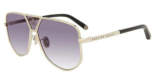 Philipp Plein SPP009V Gafas, Shiny Full Palladium, 61 para Hombre