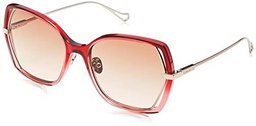 Nina Ricci SNR361 Gafas, Shiny Red Grad.Light Pink