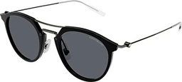 Montblanc EW HL Round Black Frame Gafas de Sol, Adultos Unisex