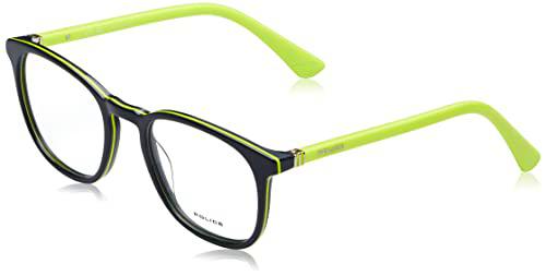 POLICE VK127 Gafas, Shiny Blue+Yellow, 48 Unisex niños