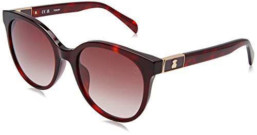 TOUS STOB74 Gafas, Shiny Red Havana, 54 para Mujer