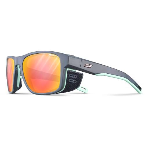 Julbo Shield M Gafas DE Sol, Gris Oscuro/Verde Pastel