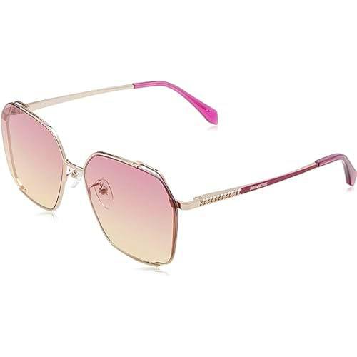 Zadig &amp; Voltaire Zadig&amp;Voltaire SZV369 Gafas, Shiny Light Gold W/Coloured Parts