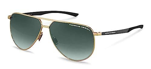 Porsche P8962 Gafas de Sol, Gold, Black, 64 para Hombre