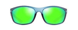 Maui Jim NUU Landing Gafas, Matte Teal with Aquamarine Rubber