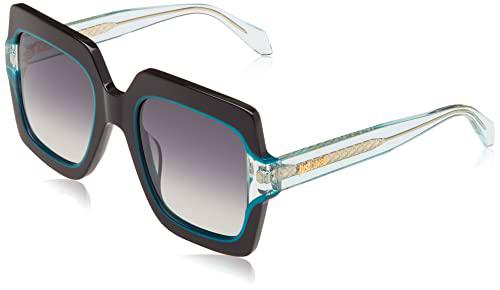 Just Cavalli SJC023V Gafas, Shiny Black+Light Green