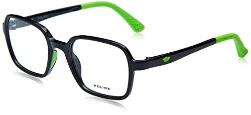 POLICE VK130 Gafas, Total Shiny Black, 47 Unisex niños