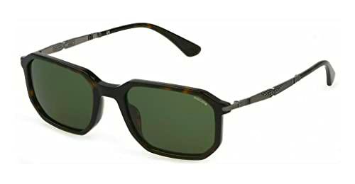 POLICE SPLF67 Gafas, Shiny Dark Havana, 55 para Hombre