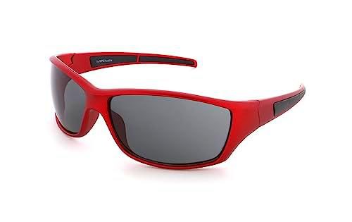 Basley Gafas de Sol Deportivas Unisex 8168-a-33, Rojo