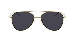 Donna Karan Do102s Sunglasses, 717 Gold Smoke, 57 Unisex