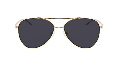 Donna Karan Do102s Sunglasses, 717 Gold Smoke, 57 Unisex