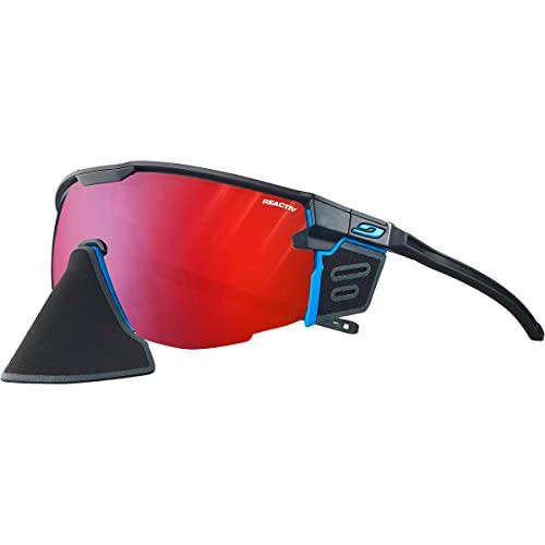 Julbo Ultimate Cover Gafas DE Sol, Negro/Azul, Talla única Unisex Adulto