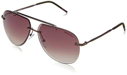 Trussardi STR506 Gafas, Total Shiny Gun, 62 para Hombre