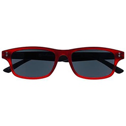 UV Reader Goma Rojo Negro Lectores De Sol Gafas De Lectura UV400 Hombres Mujeres UVSR033 +3,00