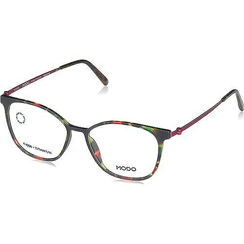 MODO &amp; ECO 7015 Gafas, Matt RD/Brown Tortoise, 51 para Mujer