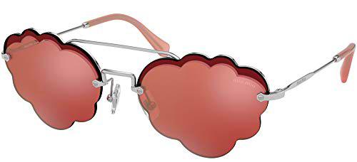 Miu Miu 0MU 57US Gafas, Silver/Pink, 58 para Mujer