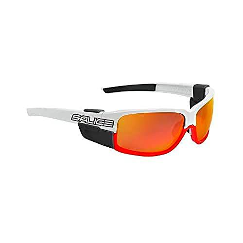 Salice Gafas Unisex Adulto, Blanco-Rojo, Única