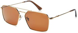 Police SPLL07 Gafas, Shiny Grey Gold, 56 para Hombre