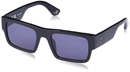 Police SPLL12 Gafas, Shiny Black, 54 para Hombre