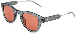 Lozza SL4315 Gafas, Shiny TRANSP.Green, 47 Unisex Adulto