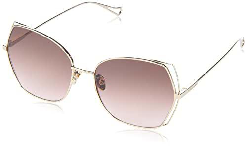 Nina Ricci SNR360 Gafas, Shiny Light Gold, 59 para Mujer