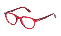 POLICE VPLF77 Gafas, Shiny TRASNP.Red, 49 para Hombre