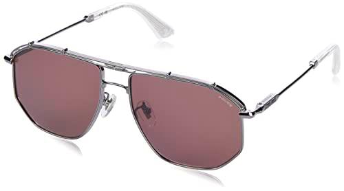 Police SPLL17 Gafas, Total Shiny Ruthenium, 59 para Hombre