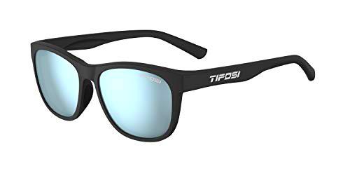 Tifosi Gafas de sol unisex Swank de satén negro/humo