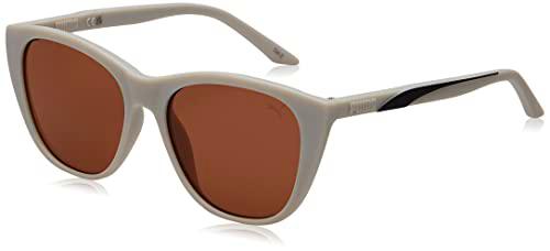 PUMA Pu0319s-004 Sunglasses, Grey-Grey-marrón, 50 para Mujer