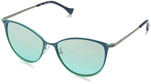 Police Rival 10, Gafas de sol Unisex adulto, Semi Matt Water Green, 54mm