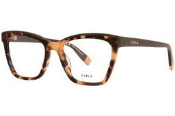 FURLA VFU682 Gafas, Light Yellow Havana Spotted Brown